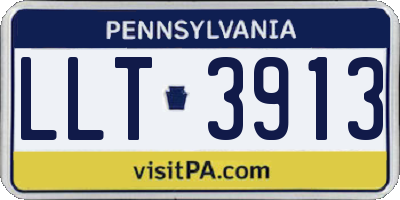 PA license plate LLT3913