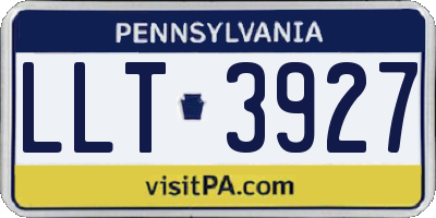 PA license plate LLT3927