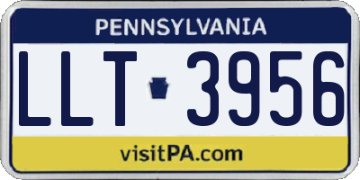 PA license plate LLT3956