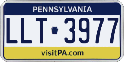 PA license plate LLT3977