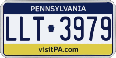 PA license plate LLT3979