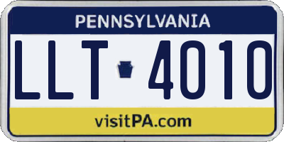 PA license plate LLT4010