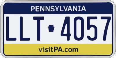 PA license plate LLT4057