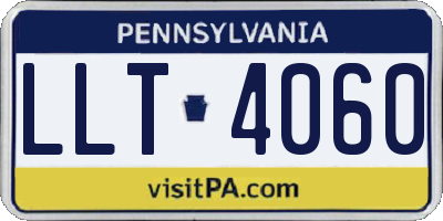 PA license plate LLT4060
