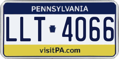 PA license plate LLT4066