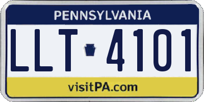 PA license plate LLT4101