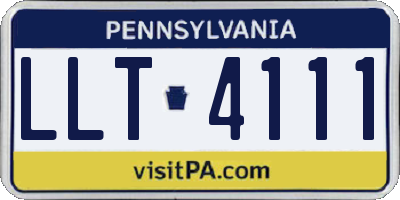 PA license plate LLT4111