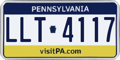 PA license plate LLT4117