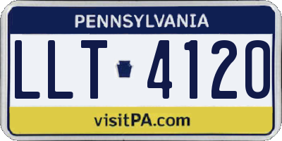PA license plate LLT4120