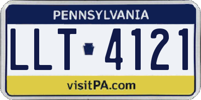 PA license plate LLT4121