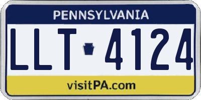 PA license plate LLT4124