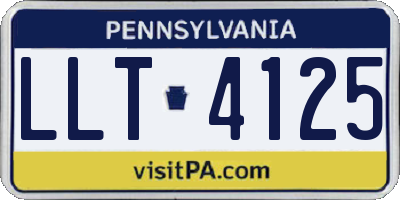 PA license plate LLT4125