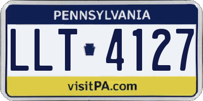 PA license plate LLT4127