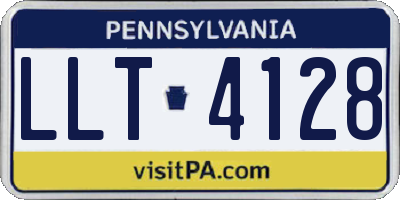 PA license plate LLT4128