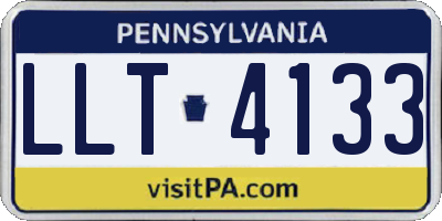 PA license plate LLT4133