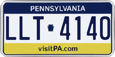 PA license plate LLT4140