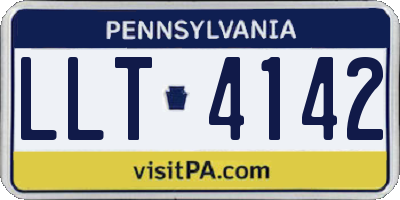 PA license plate LLT4142