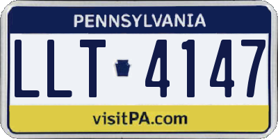 PA license plate LLT4147