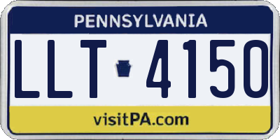 PA license plate LLT4150
