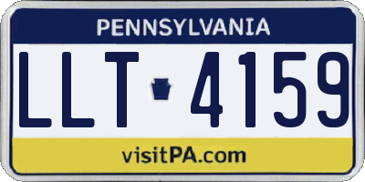 PA license plate LLT4159