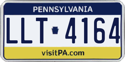 PA license plate LLT4164