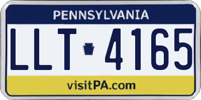 PA license plate LLT4165
