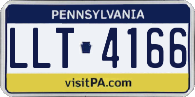 PA license plate LLT4166