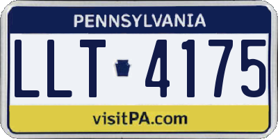 PA license plate LLT4175