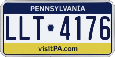 PA license plate LLT4176