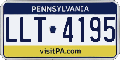 PA license plate LLT4195