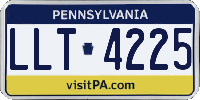 PA license plate LLT4225