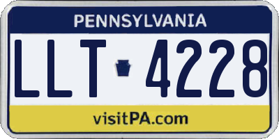 PA license plate LLT4228