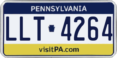 PA license plate LLT4264