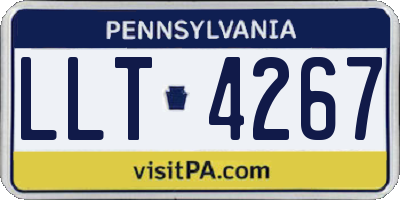PA license plate LLT4267