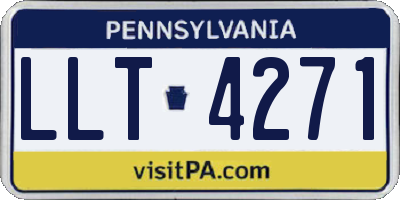 PA license plate LLT4271