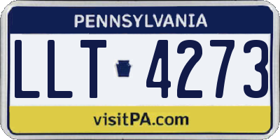 PA license plate LLT4273