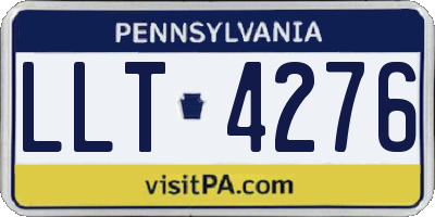PA license plate LLT4276