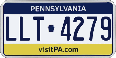 PA license plate LLT4279