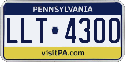PA license plate LLT4300