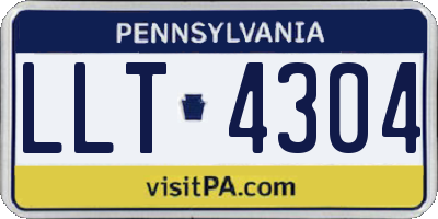 PA license plate LLT4304