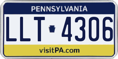 PA license plate LLT4306