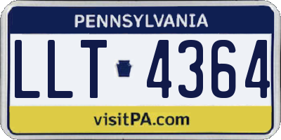 PA license plate LLT4364