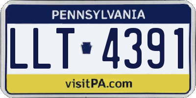 PA license plate LLT4391