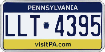 PA license plate LLT4395
