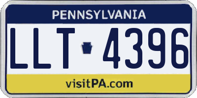 PA license plate LLT4396