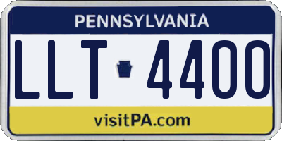 PA license plate LLT4400