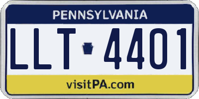 PA license plate LLT4401