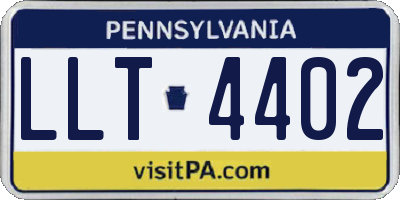 PA license plate LLT4402
