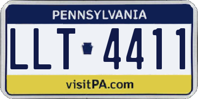 PA license plate LLT4411