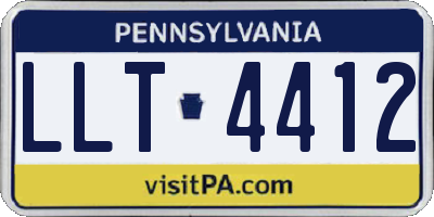 PA license plate LLT4412